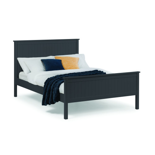 Maine Anthracite HFE Wooden Bed - Double (D200 x W149 x H110cm)