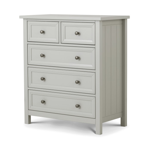 Maine Dove Grey 3+2 Drawer Chest (D44 x W84 x H94cm)