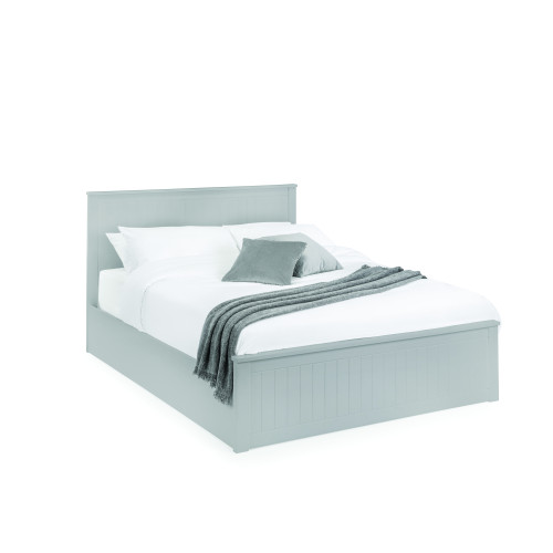 Maine Dove Grey Wooden Lift Up Storage Bed