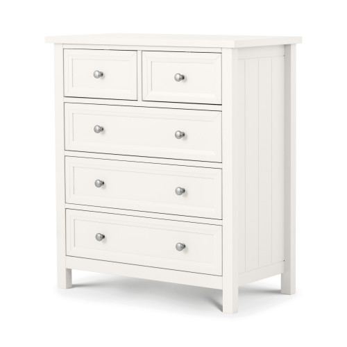 Maine Surf White 3+2 Drawer Chest (D44 x W84 x H94cm)