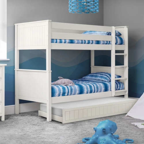 Maine Surf White Wooden Bunk Beds (D202 x W100 x H164cm)