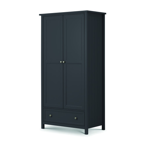 Maine Anthracite 2 Door and 1 Drawer Wardrobe (D55 x W97 x H190cm)