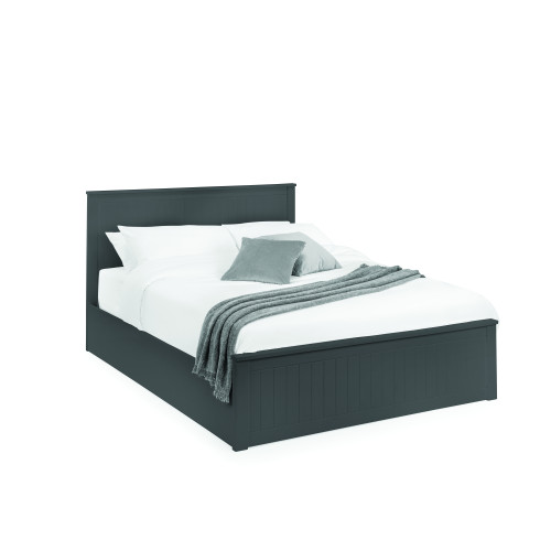 Maine Anthracite Wooden Lift Up Storage Bed - Double (D204 x W145 x H98cm)