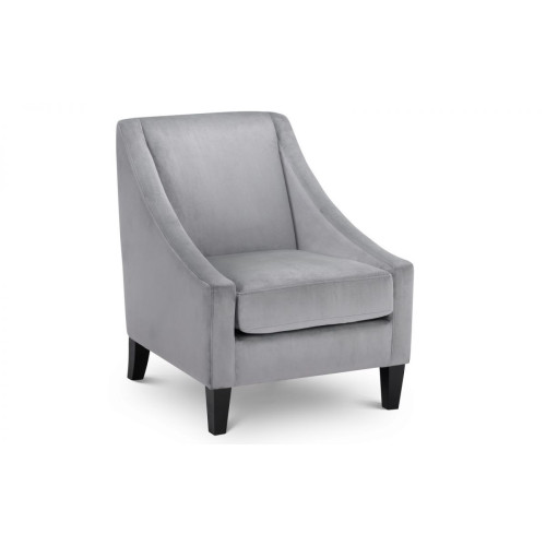 Maison Grey Velvet Chair (D88 x W71 x H87cm)