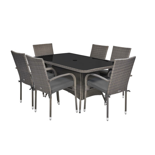 Malaga Brown Rattan Stacking Dining Sets