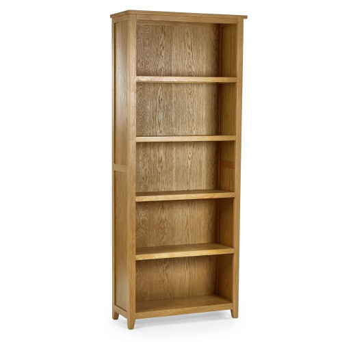 Mallory Oak FSC Mix Tall Bookcase (D30 x W80 x H190cm)