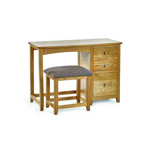 Mallory Oak FSC Mix Single Dressing Table Set (D44 x W107 x H75cm)