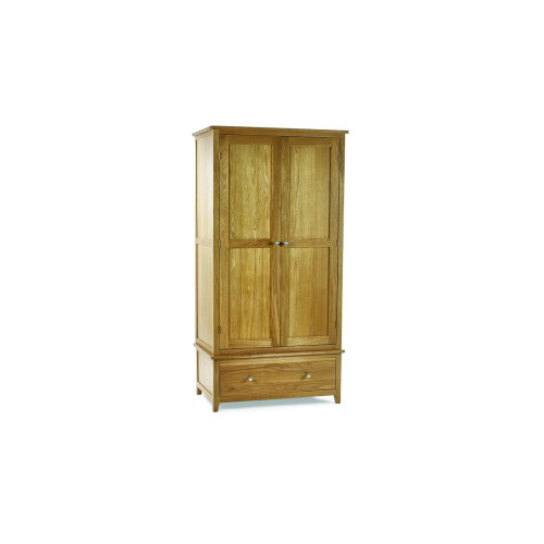 Mallory Oak FSC Mix 2 Door Combi Wardrobe (D55 x W97 x H190cm)