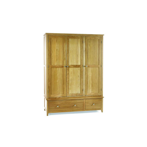 Mallory Oak FSC Mix 3 Door Combi Wardrobe (D55 x W142 x H190cm)
