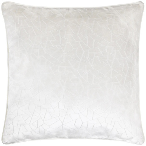 H&Atilde;EM Malans Cut Velvet Piped Polyester Filled Cushion 45 x 45cm - Milk