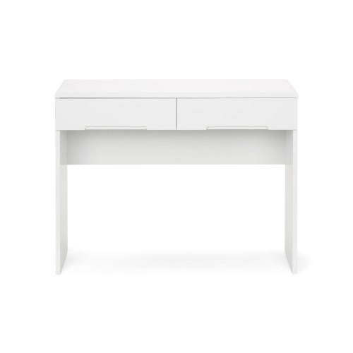 Dale Leisure Manhattan High Gloss White Dressing Table with 2 Drawers
