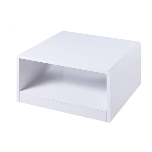 Manhattan High Gloss White Coffee Table (D80 x W80 x H42cm)