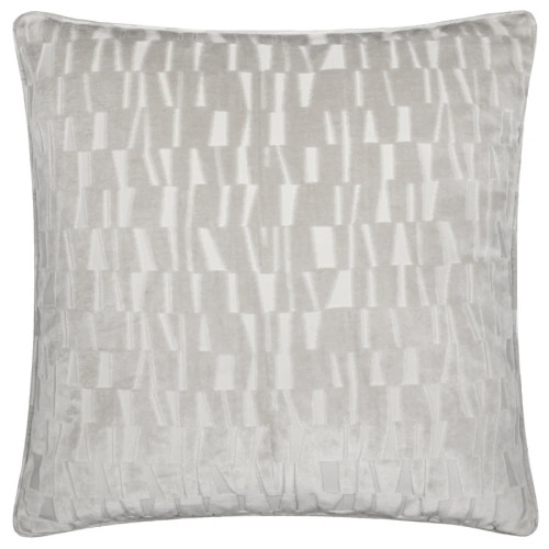 Paoletti Manhattan Velvet Polyester Filled Cushion 50 x 50cm - Silver