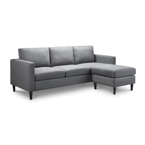 Marant Forge Grey Linen Finish Corner Sofa (D148 x W226 x H80)