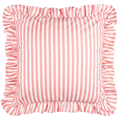 Wylder Millie Ruffle Striped Outdoor Cushion 50 x 50cm - Pink