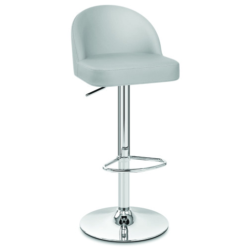 Mimi Grey Faux Leather Adjustable Bar Stool (D42 x W40 x H76-100cm)