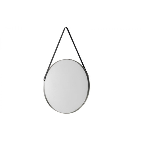 Opera Silver Pewter Round Wall Mirror (D3 x W60 x H60cm)