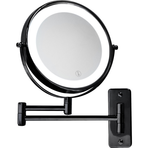Corby of Windsor Winchester Wall Mounted Illuminating Mirror - Black Chrome