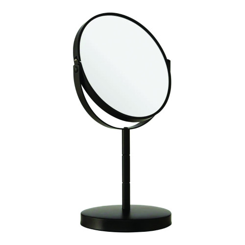 Black Metal Non Illuminated Freestanding Mirror 26 x 15cm
