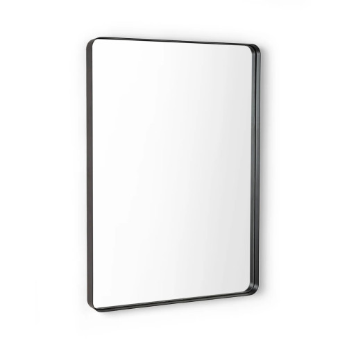 Jaya Black Frame Rectangular Wall Mirror (D4 x W70 x H70cm)