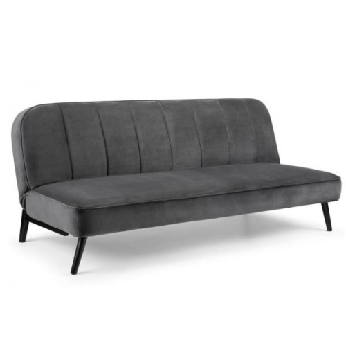 Miro Grey Velvet Sofa Bed (D90 x W190 x H82cm)
