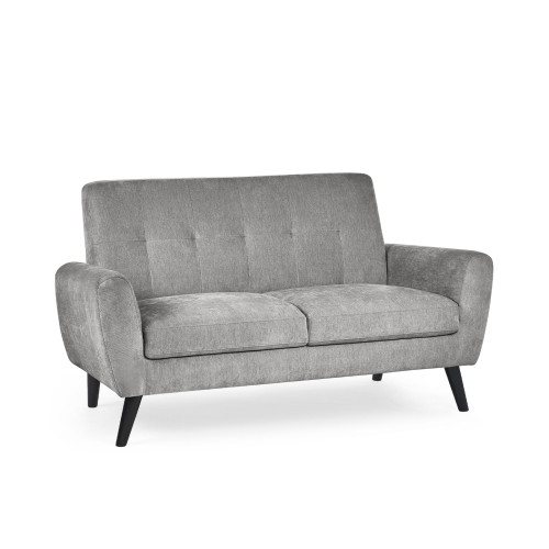 Monza Dove Grey Fabric 2 Seater Sofa (D81 x W146 x H83cm)