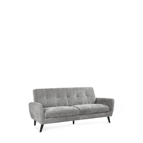 Monza Dove Grey Fabric 3 Seater Sofa (D81 x W192 x H83cm)