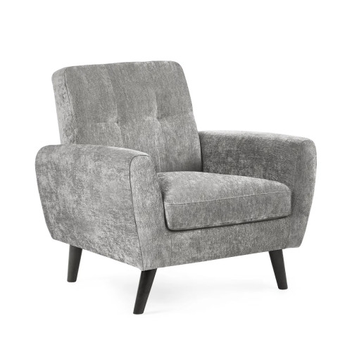 Monza Dove Grey Fabric Chair (D81 x W85 x H83cm)