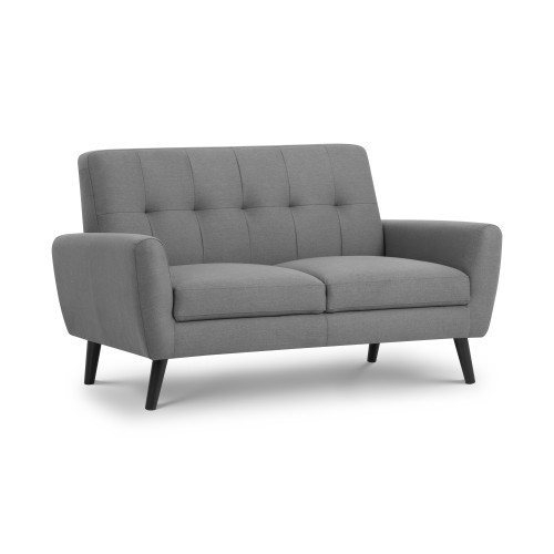 Monza Grey Linen 2 Seater Sofa (D81 x W146 x H83cm)