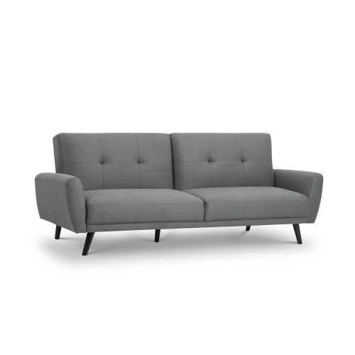 Monza Grey Linen Sofa Bed (D87-190 x W221 x H87cm)