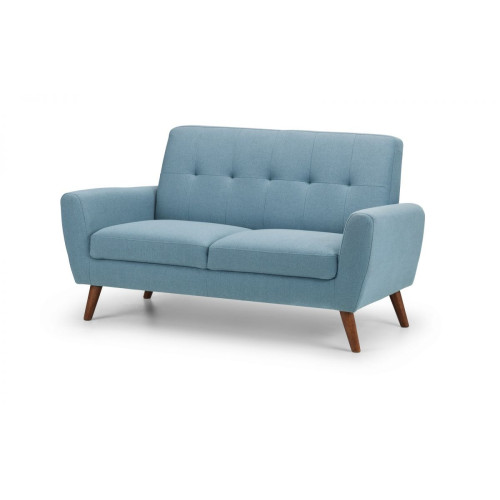 Monza Blue Linen 2 Seater Sofa (D81 x W146 x H83cm)