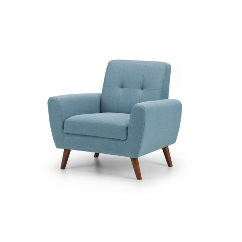 Monza Blue Linen Chair (D81 x W85 x H83cm)