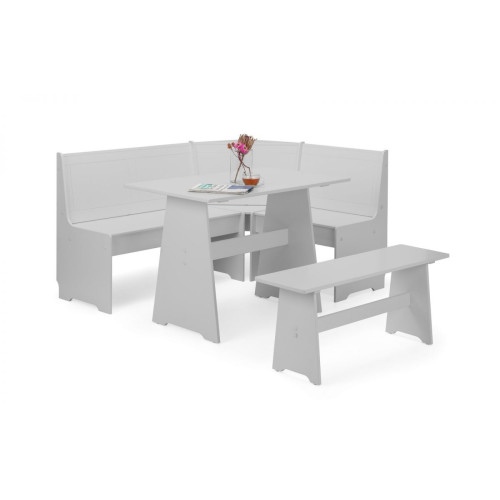 Newport Dove Grey Corner Dining Set (D121 x W158 x H86)