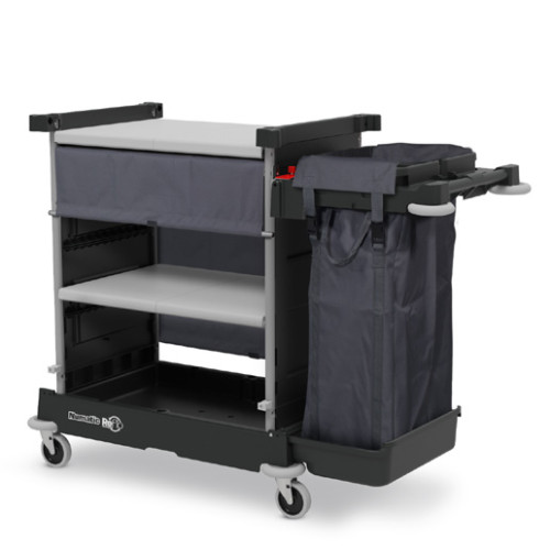 Numatic VersaCare NuKeeper Low Level Twin Trolley with Two Shelf and Single Bag Storage