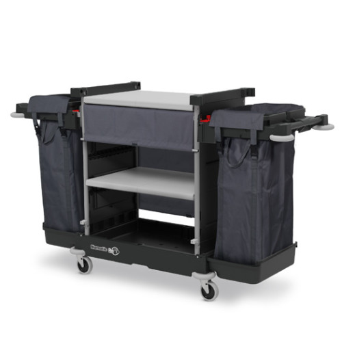 Numatic VersaCare NuKeeper Low Level Twin Trolley with Two Shelf and Twin Bag Storage