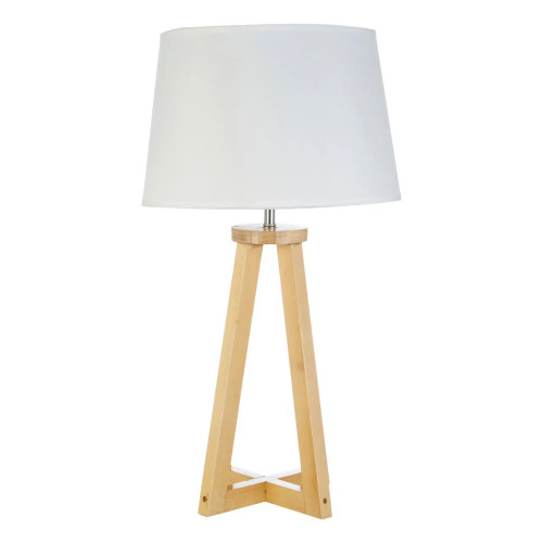 Natural Wooden Base Table Lamp (D30 x W30 x H55cmÂ )
