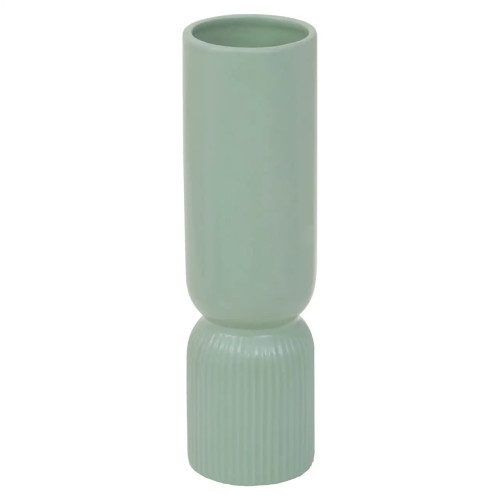 Sage Green Ceramic Stoneware Vase 35 x 10cm