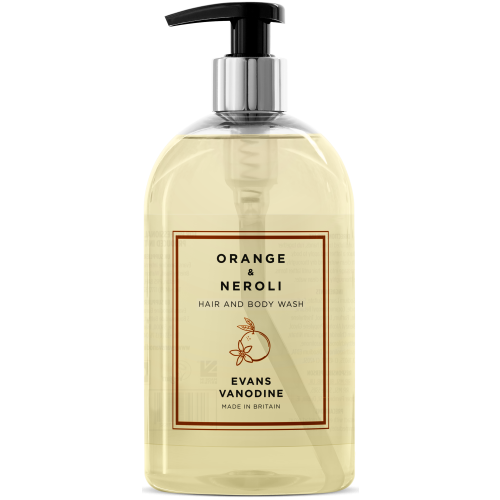 Evans Vanodine Body Wash & Shampoo Orange & Neroli Hair & Body Wash 500ml (Box of 6)