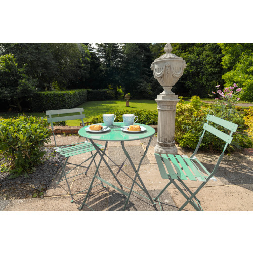 Padstow Folding 2 Seater Bistro Set - Sage Green