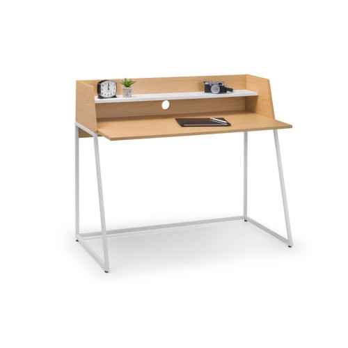 Palmer White and Oak Effect Finish Desk (D60 x W120 x H89)