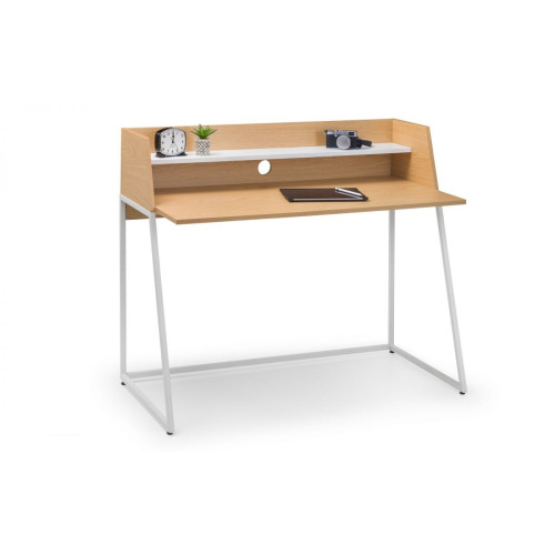 Palmer White and Oak Effect Finish Desk (D60 x W120 x H89cm)