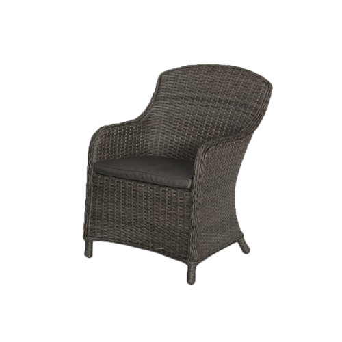 Paris Grey Rattan Imperial Chair including Seat Cushion with Weather Shield Fabric