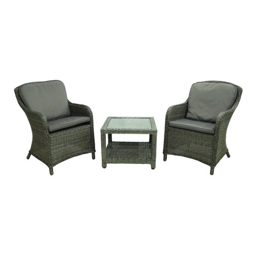Paris Grey Rattan Imperial 2 Seater Companion Set