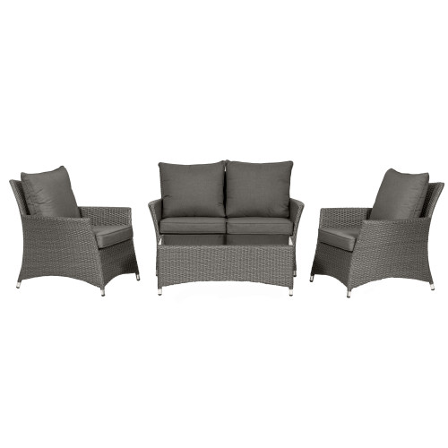 Paris Grey Rattan 4 Seater Lounging Coffee Set