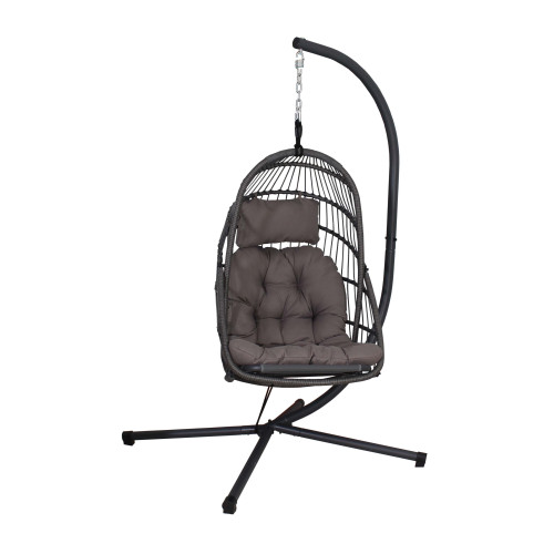 Dale Leisure Grey Rope Hanging Pod Chair