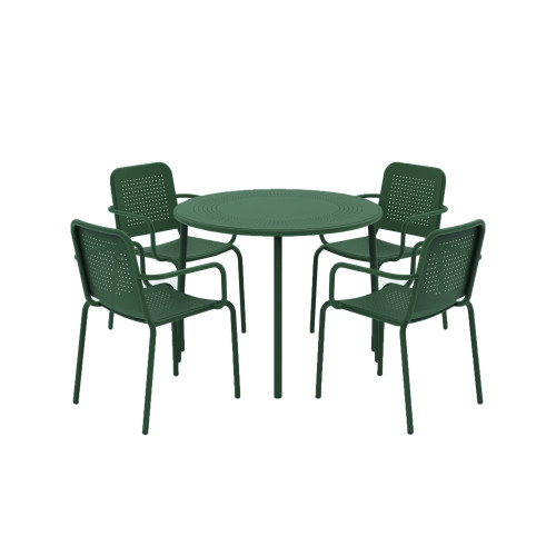 Porto Olive 4 Seater Round Set