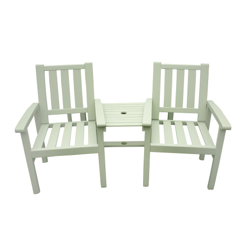 Porto Sage Green Wooden 2 Seater Companion Set