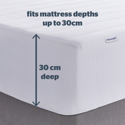 Silentnight Quilted Single Mattress Protector with Skirt