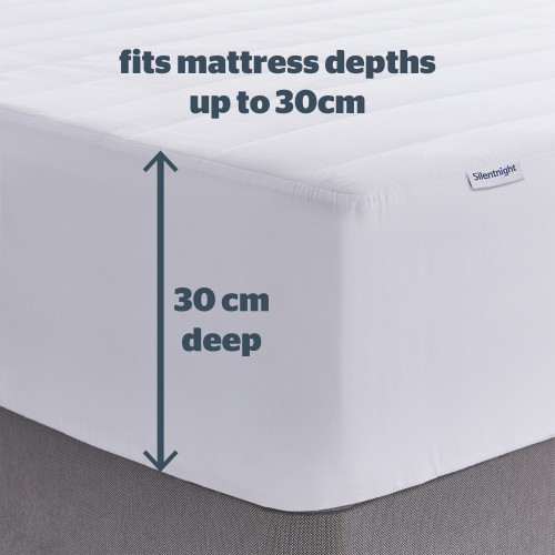Silentnight Quilted Mattress Protectors with Fitted 30cm Skirt