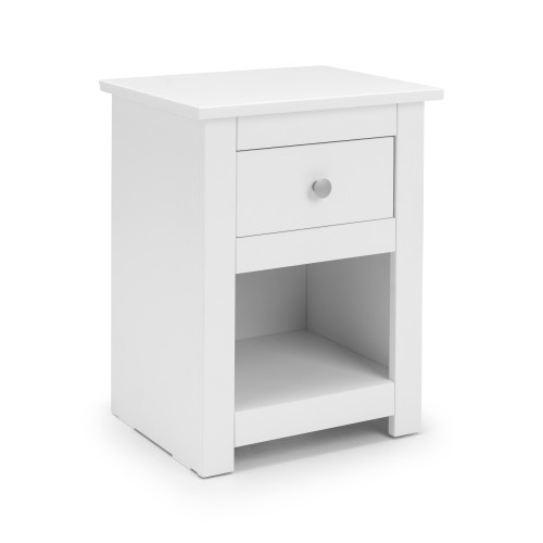 Radley White 1 Drawer Bedside (D34 x W43 x H54cm)